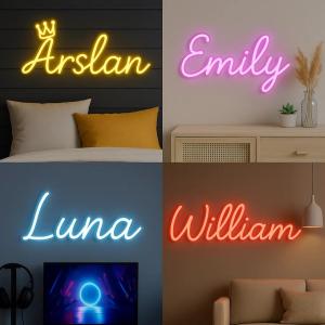 "Custom Neon Name Light – Personalized LED Sign for Home, Multiple Colors & Sizes Available"